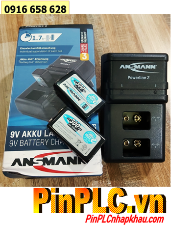 Ansman Powerline 2 _Bộ sạc Powerline 2 kèm 2 pin sạc 9v Ansman Max E300 (9v 300mAh)